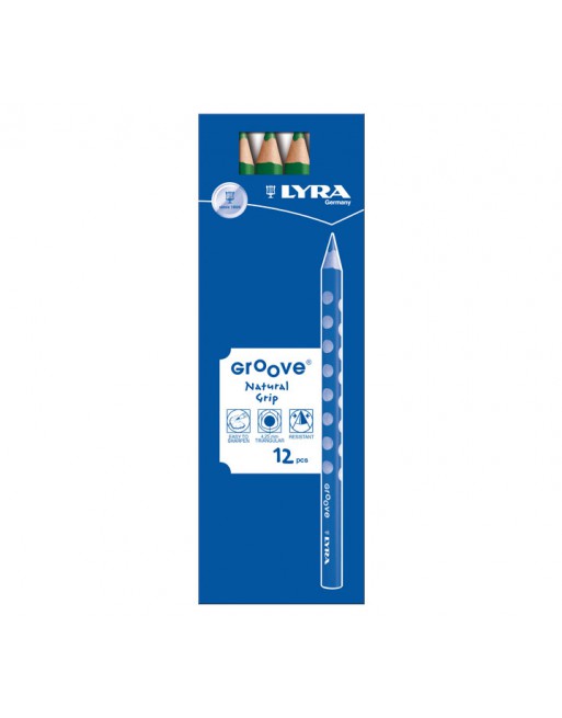 LYRA 12 LAPICES DE COLORES GROOVE MAXI VERDE OS - L3810067