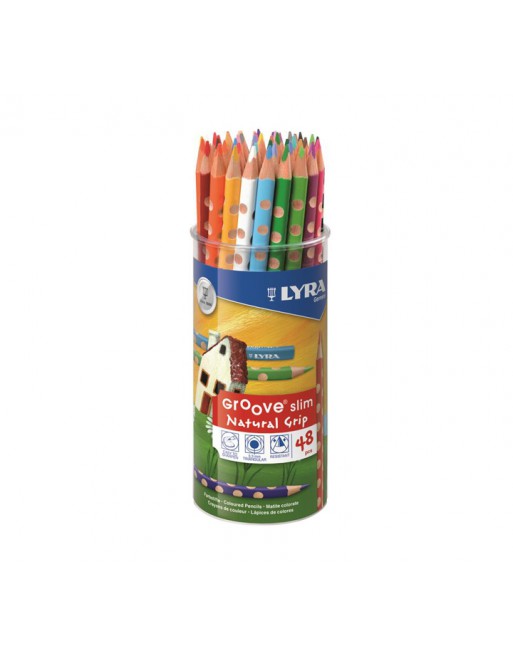 LYRA ESTUCHE 48 LAPICES DE COLORES GROOVE SLIM SURTIDO - L2823480