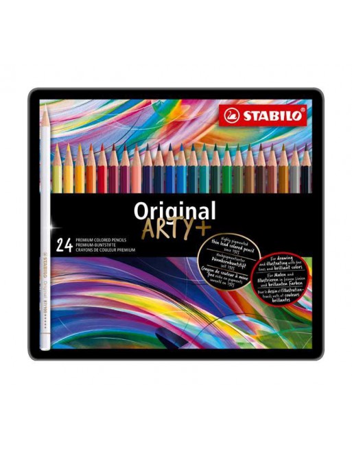 STABILO 24 LAPICES DE COLORES ORIGINAL ARTY+ ESTUCHE METALICO BELLAS ARTES - 8774-6