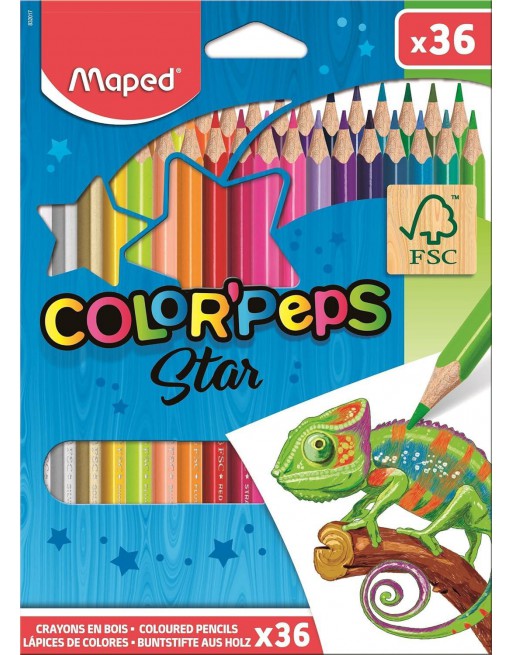 MAPED ESTUCHE 36 LAPICES DE COLORES SURTIDOS COLORPEPS 832017