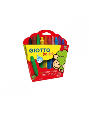 GIOTTO 10 CERAS PLASTICAS ESPECIAL BE-BÉ A PARTIR DE 2 AÑOS SURTIDO - F479200