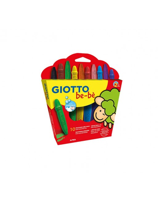 GIOTTO 10 CERAS PLASTICAS ESPECIAL BE-BÉ A PARTIR DE 2 AÑOS SURTIDO - F479200