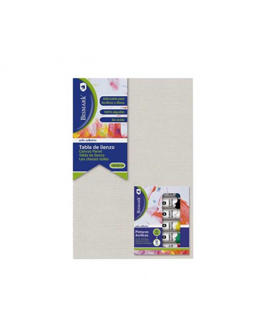 BISMARK SET LIENZO+6 PINTURA ACRILICAS - 327034
