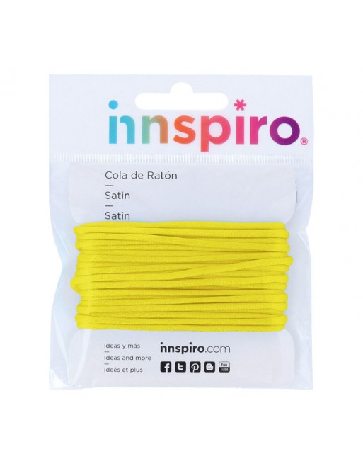 INNSPIRO BOBINA CORDON COLA RATON 5M AMARILLO - 61116