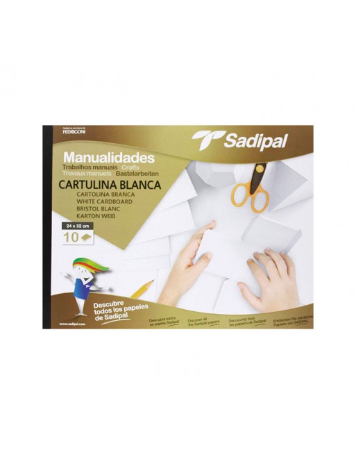 SADIPAL CUADERNO 10H CARTULINA BLANCA 33X24CM - 06153