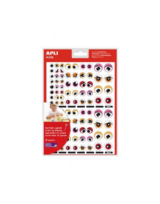 APLI KIDS BLISTER 3H GOMETS OJOS REMOVIBLE NAR/ROS/ROJ - 13855