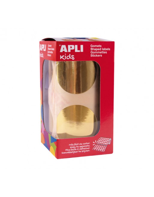 APLI KIDS ROLLO GOMETS REDONDOS 45MM XXL ORO 18483