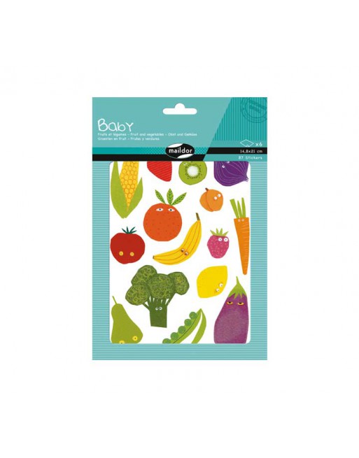MAILDOR BLISTER 87 PEGATINAS BABY FRUTAS+VERDURAS - AE030O