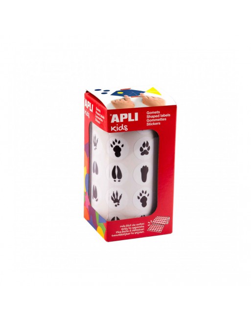 APLI GOMETS HUELLAS ANIMALES PERMANENTES FORMAS SURTIDA COLOR NEGRO 19715