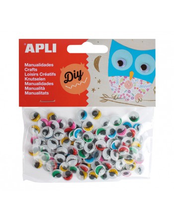 APLI BOLSA 100U OJOS MOVILES COLOR PESTAÑAS ADH - 13265