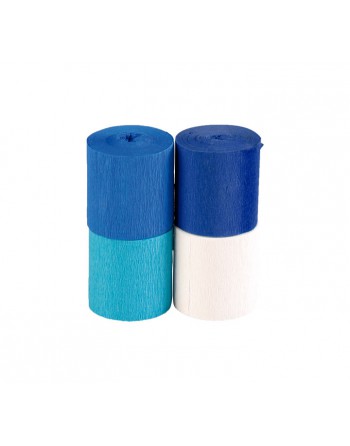 CLAIREFONTAINE BOLSA 4 ROLLOS PAPEL CREPE 5CM X 10M SURTIDO AZUL - 914292C