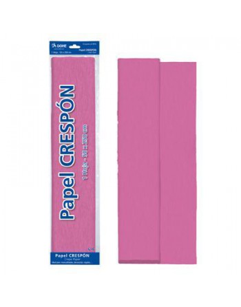 DOHE PAPEL CRESPON AMARILLO 1 HOJA DE 0.5X2.5 METROS ROSA - 30307