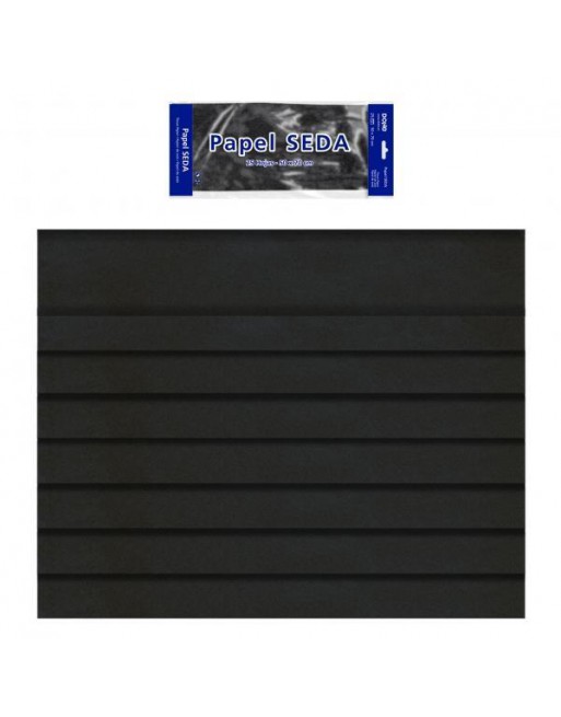 DOHE BOLSA 25 HOJAS PAPEL DE SEDA DOHE 50x70 CM NEGRO - 30319