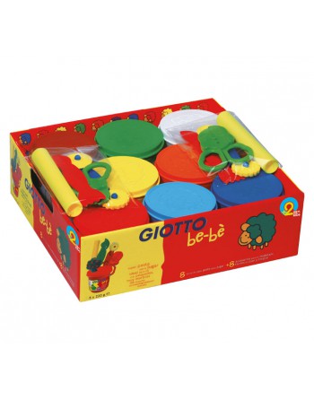 GIOTTO ESTUCHE 8 BOLSA DE 200 GR DE PASTA BEBE PARA MODELAR+ACCESORIOS - F463200
