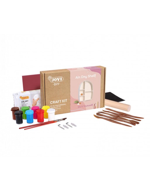 JOVI KIT PASTA DE MODELAR Y ACCESORIOS ENDURECIBLE ESTANTES 2703