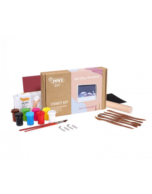 JOVI KIT PASTA DE MODELAR Y ACCESORIOS ENDURECIBLE VENTANA 2704