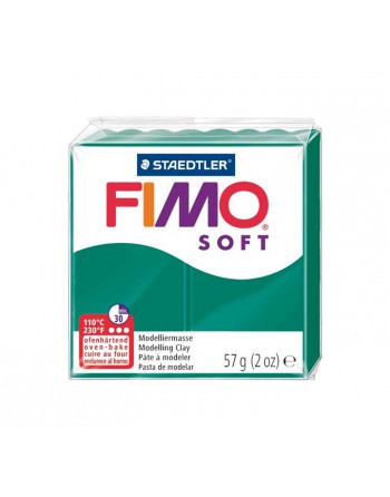 FIMO PASTA MODELAR SOFT 57GR VERDE ESMERALDA - 8020-56