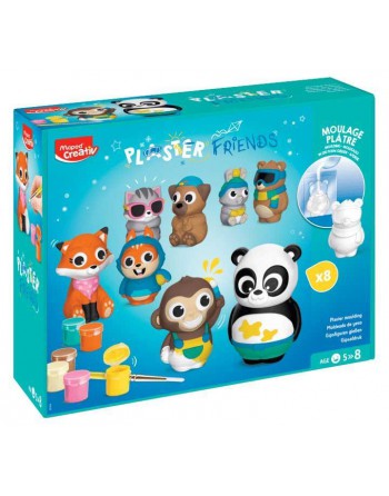 MAPED KIT COMPLETO DE MODELADO DE YESO 8 FIGURITAS A PARTIR DE 5 AÑOS MAXI SET PLASTER FRIENDS 907209