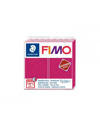 FIMO PASTA MODELAR EFFECTOS CUERO 57GR FUCSIA - 8010-229