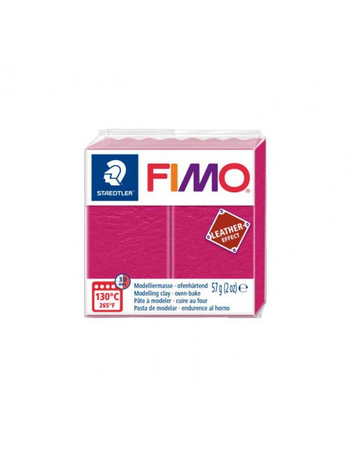 FIMO PASTA MODELAR EFFECTOS CUERO 57GR FUCSIA - 8010-229