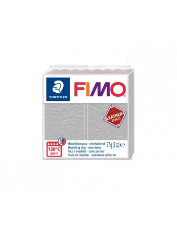 FIMO PASTA MODELAR EFFECTOS CUERO 57GR GRIS - 8010-809