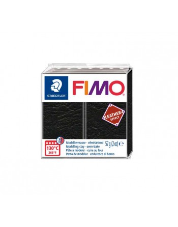 FIMO PASTA MODELAR EFFECTOS CUERO 57GR NEGRO - 8010-909