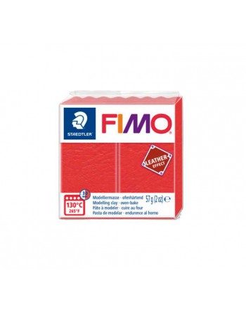 FIMO PASTA MODELAR EFFECTOS CUERO 57GR ROJO - 8010-249