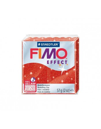 FIMO PASTA MODELAR EFFECTOS 57GR PURPURINA ROJO - 8020-202