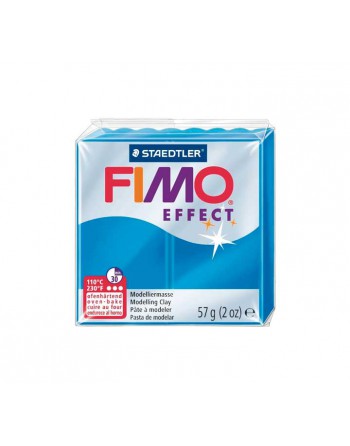 FIMO PASTA MODELAR EFFECTOS 57GR TRANSLÚCIDA AZUL - 8020-374