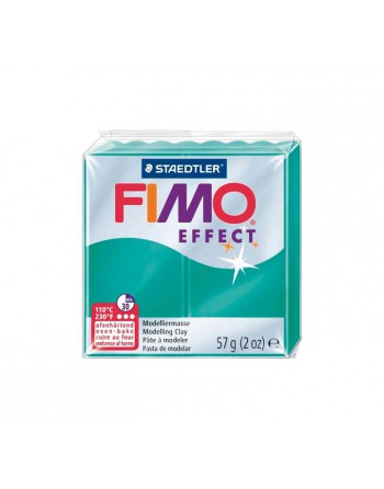 FIMO PASTA MODELAR EFFECTOS 57GR TRANSLÚCIDA VERDE - 8020-504