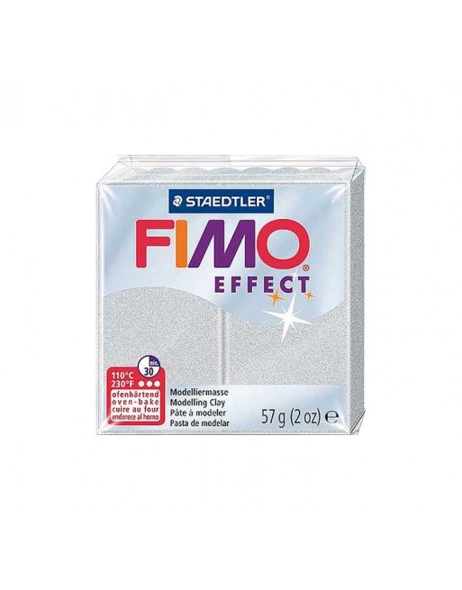 FIMO PASTA MODELAR EFFECTOS 57GR METALIZADO PLATA - 8020-81