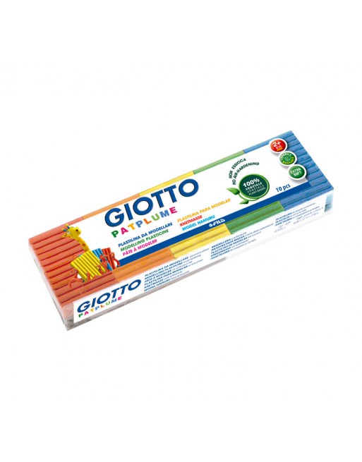GIOTTO 10U PLASTILINA PATPLUME SURTIDO 50GR - F513300