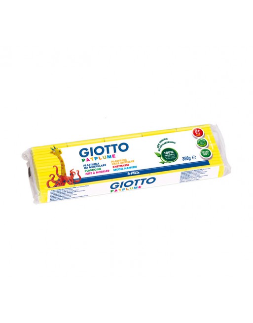 GIOTTO 12U PLASTILINA PATPLUME 350GR AMARILLO - F510101