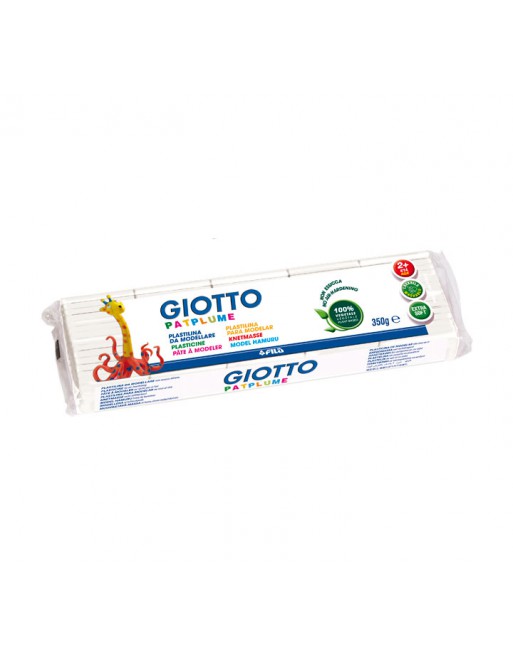 GIOTTO 12U PLASTILINA PATPLUME 350GR BLANCO - 510107