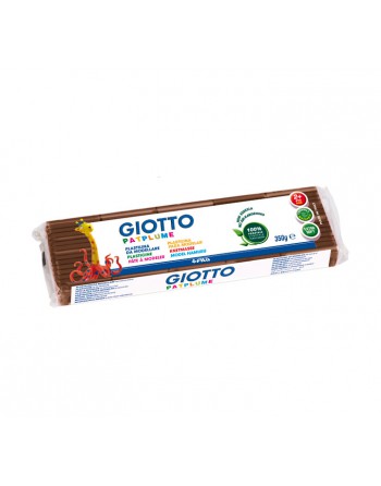 GIOTTO 12U PLASTILINA PATPLUME 350GR MARRON - F510106