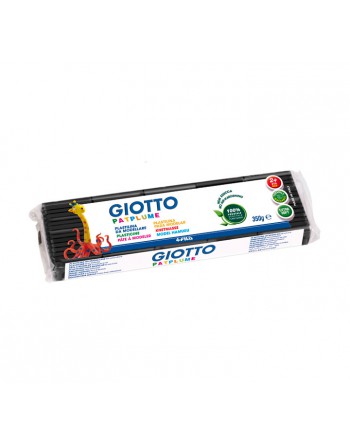 GIOTTO 12U PLASTILINA PATPLUME 350GR NE - F510105