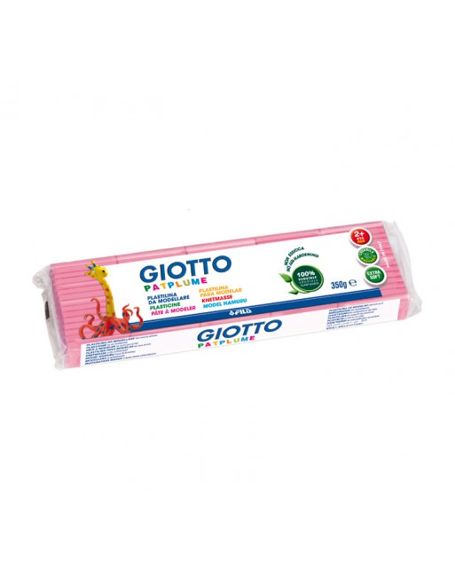 GIOTTO 12U PLASTILINA PATPLUME 350GR ROSA - F510109