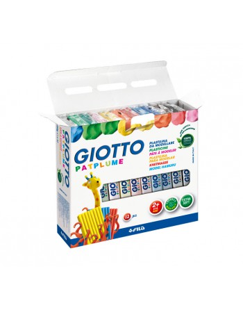 GIOTTO 12U PLASTILINA PATPLUME 350GR SURTIDO - F512200
