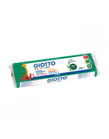 GIOTTO 12U PLASTILINA PATPLUME 350GR VERDE OSCURO - F510104