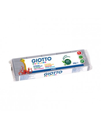 GIOTTO 12U PLASTILINA PATPLUME 350GR GRIS - F510113