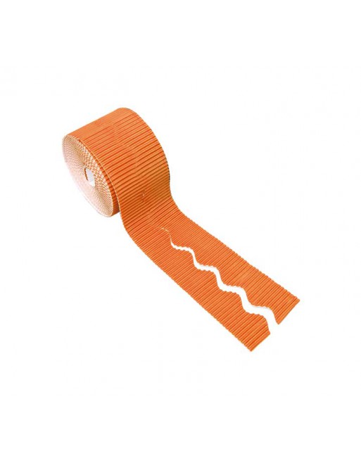 MMC ROLLO 2 BORDE DECORATIVO CARTON ONDULADO 10CMX7.5M NARANJA - 5300006