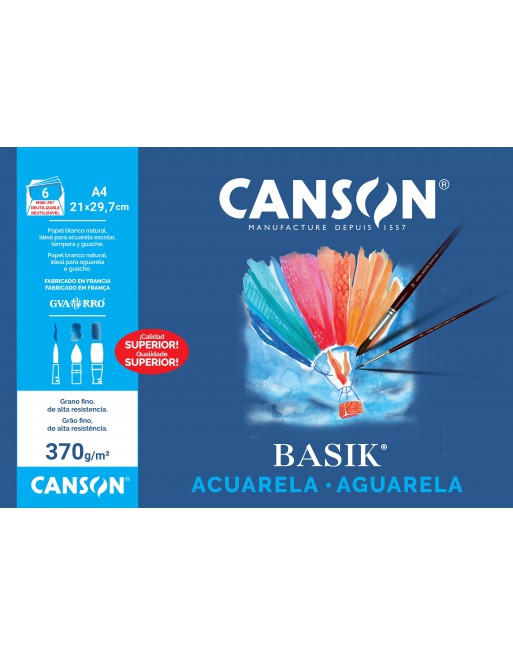 CANSON MINIPACK 6H ACUARERABLE 370G 21X29.7 - 200006416