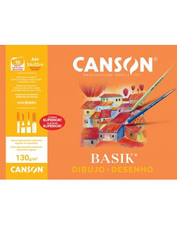 CANSON MINIPACK 10H BASIK 130G A4+ 24X32 - 200406346