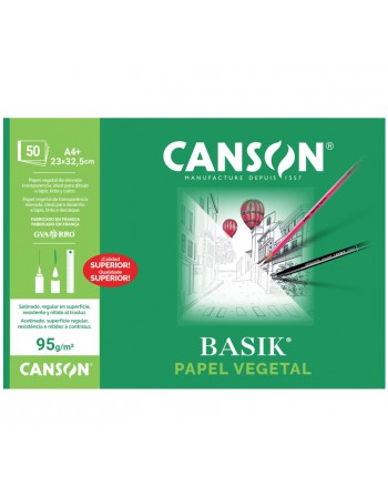 CANSON BLOC 50H PAPEL VEGETAL A4+ 90GR - C200400714