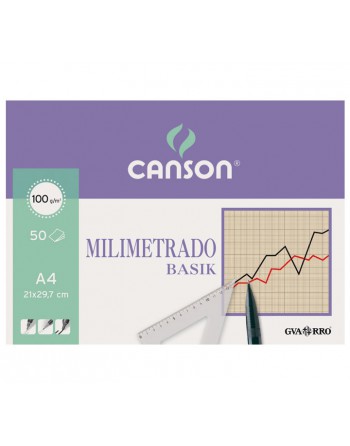 CANSON BLOC 50H A4 MILIMETRADO 100G SEPIA - C200402861