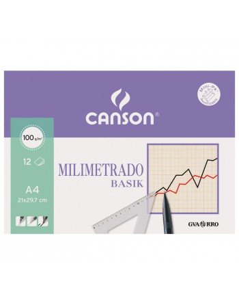 CANSON MINIPACK 12H MILIMETR. A4 100G - C200406323
