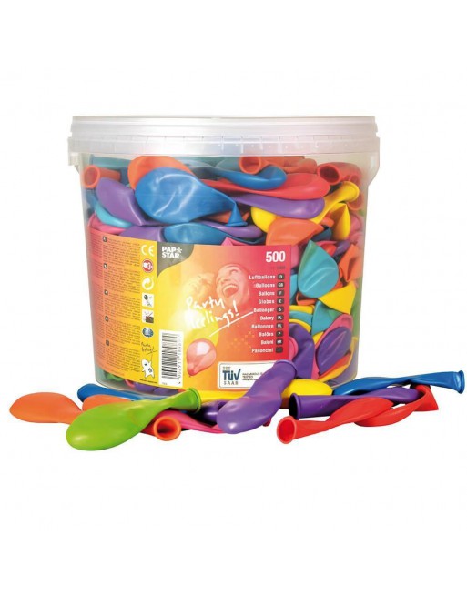 PAPSTAR BOTE 500 GLOBOS 19CM SURTIDOS 18989