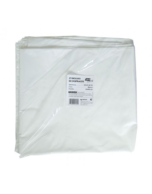 FIXO PACK 25 BOLSA DISFRAZ 65X90 BLANCO - 00072070