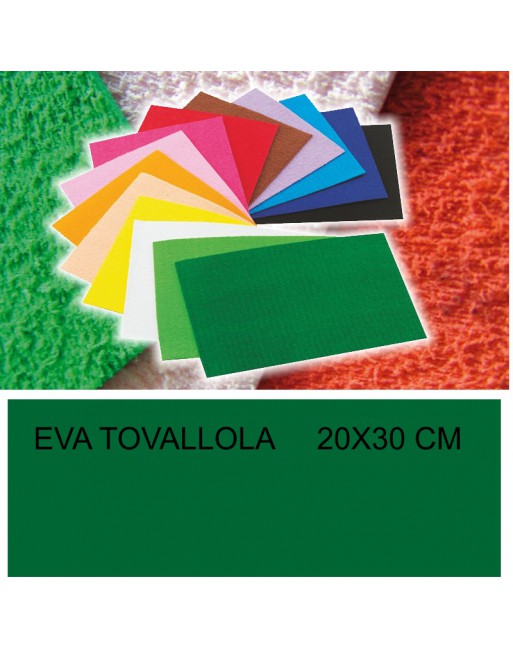 FAIBO BOLSA 3 HOJAS GOMA EVA TOALLA 20X30CM VERDE OSCUROU - 1660-04