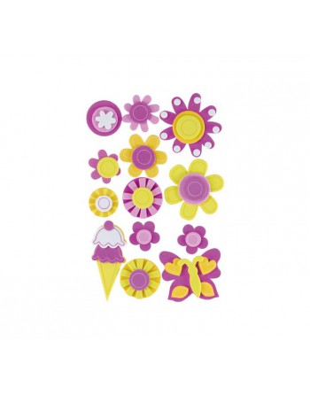 FIXO SET FIGURAS GOMA EVA ADHESIVA 3D HELADOS+FLOR - 68048104